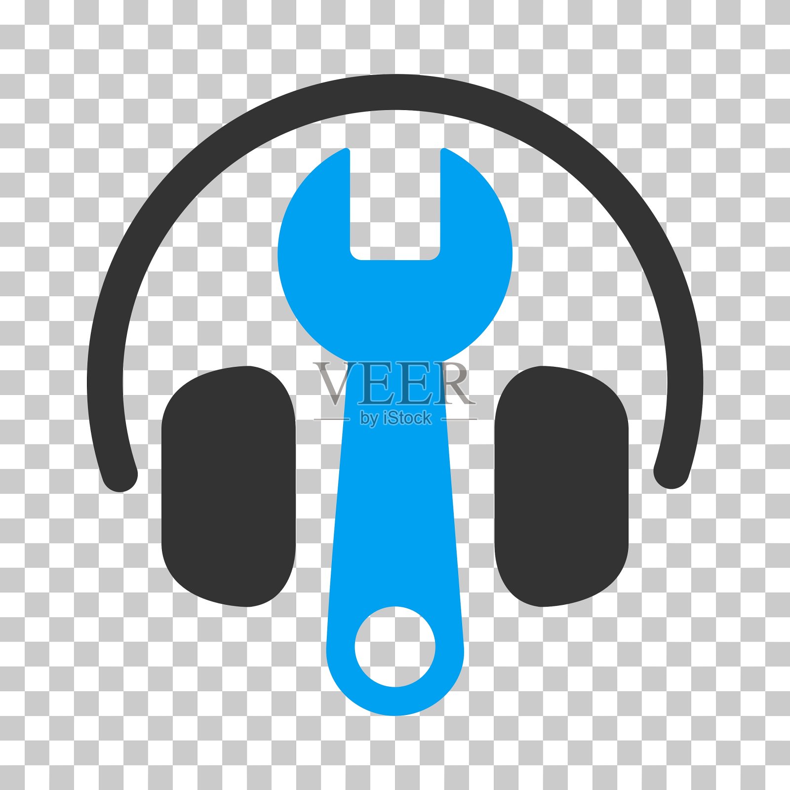 耳机调谐扳手图标插画图片素材