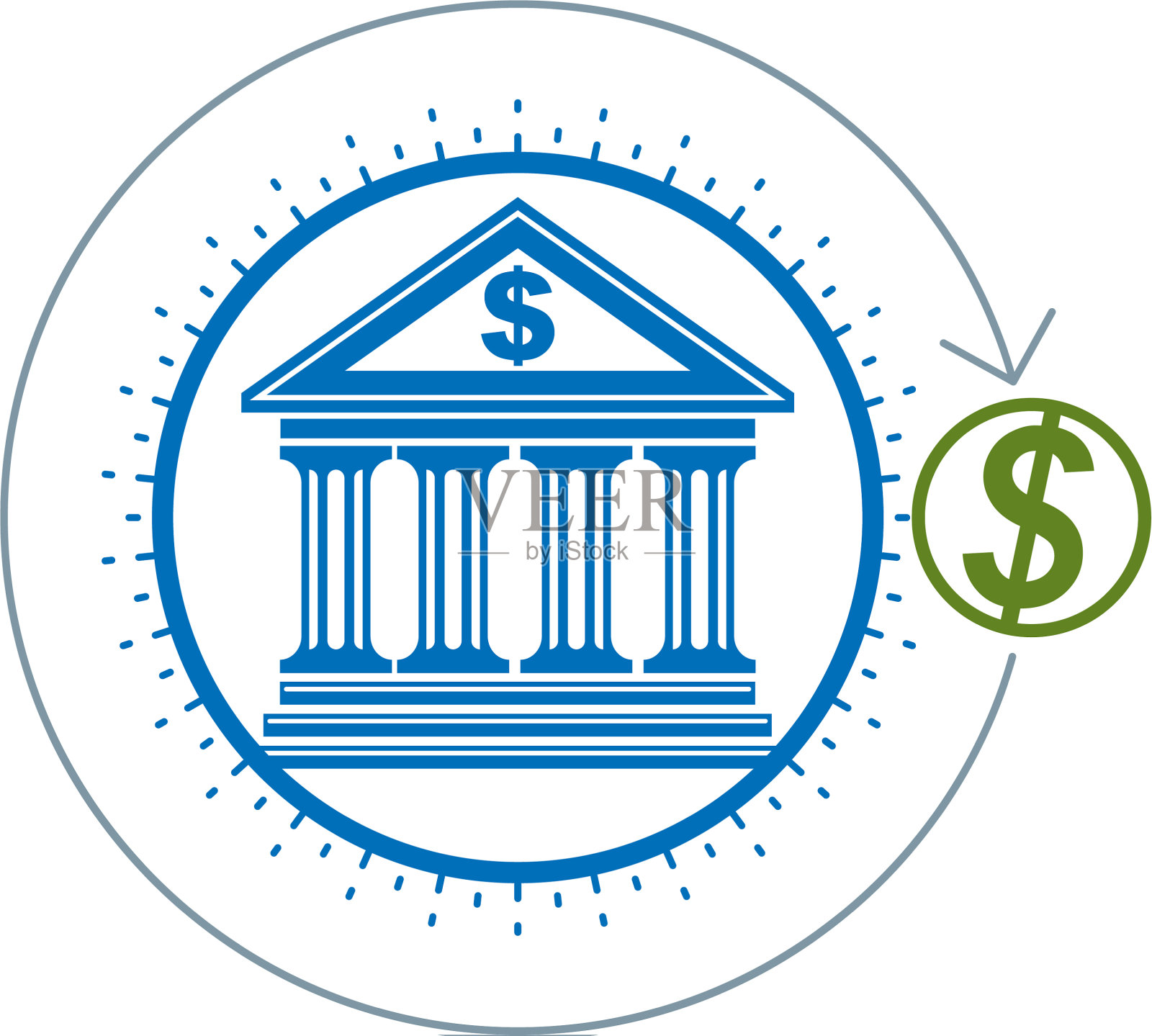 银行概念标志银行的唯一标志设计元素图片