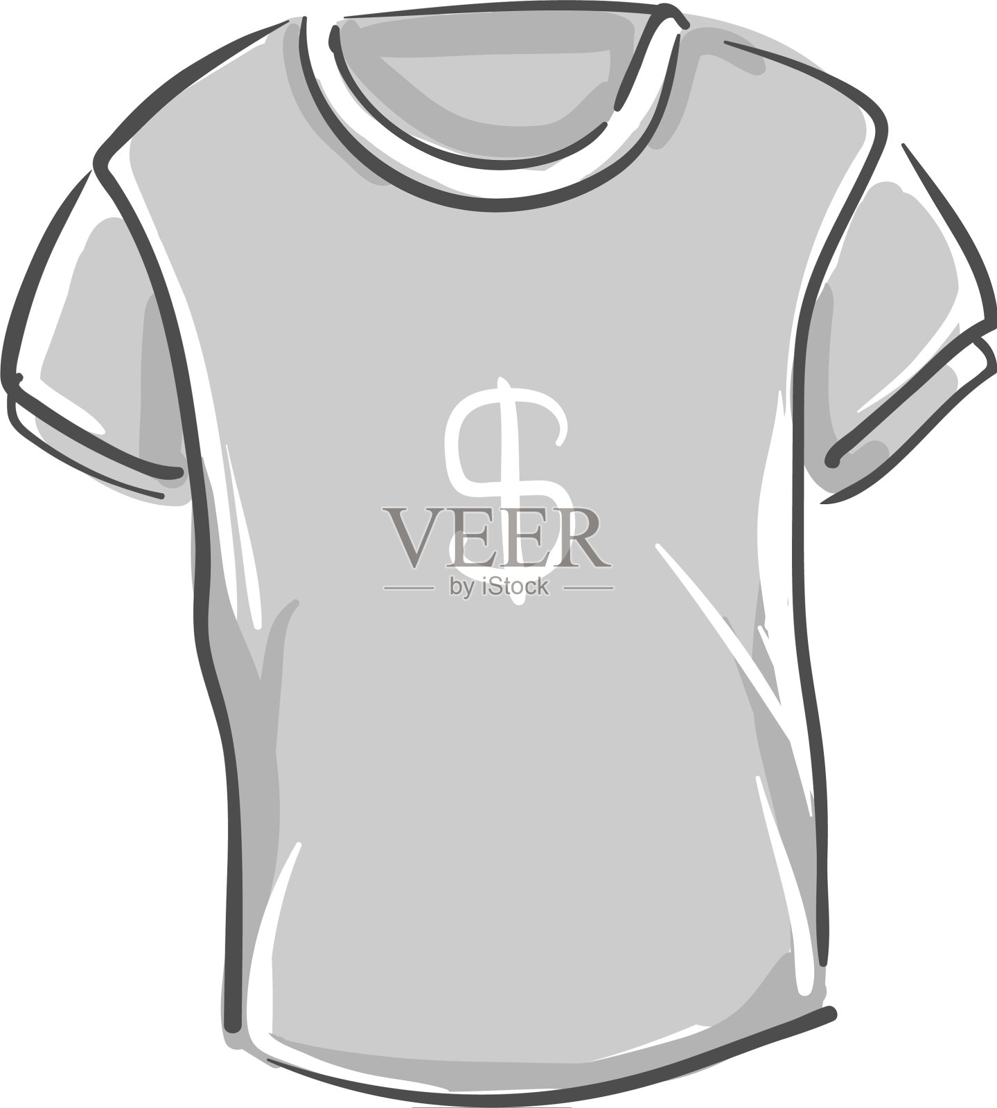 灰色t恤或其他颜色设计元素图片