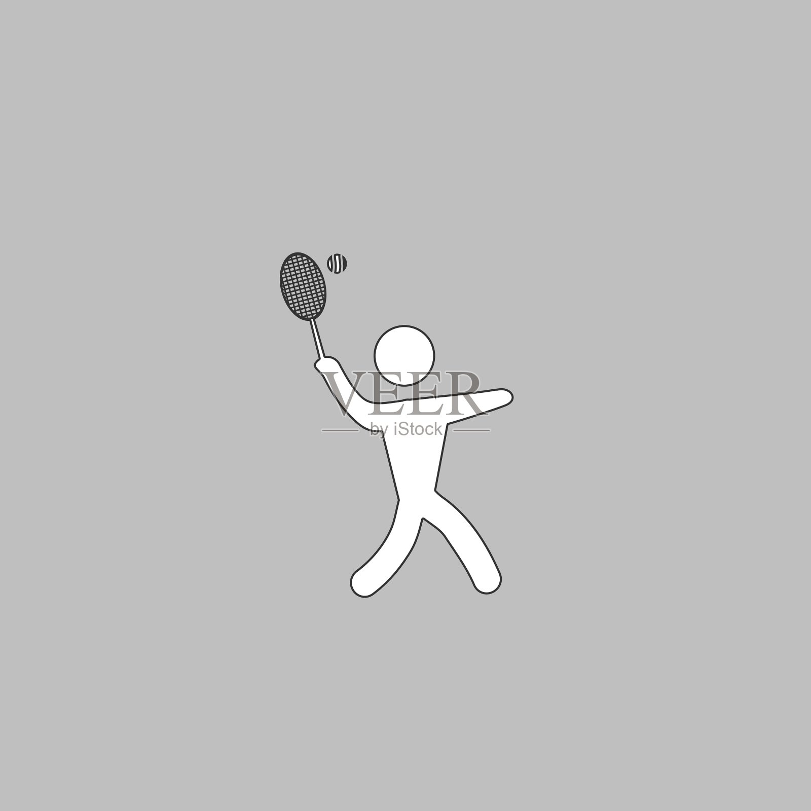 网球计算机符号插画图片素材