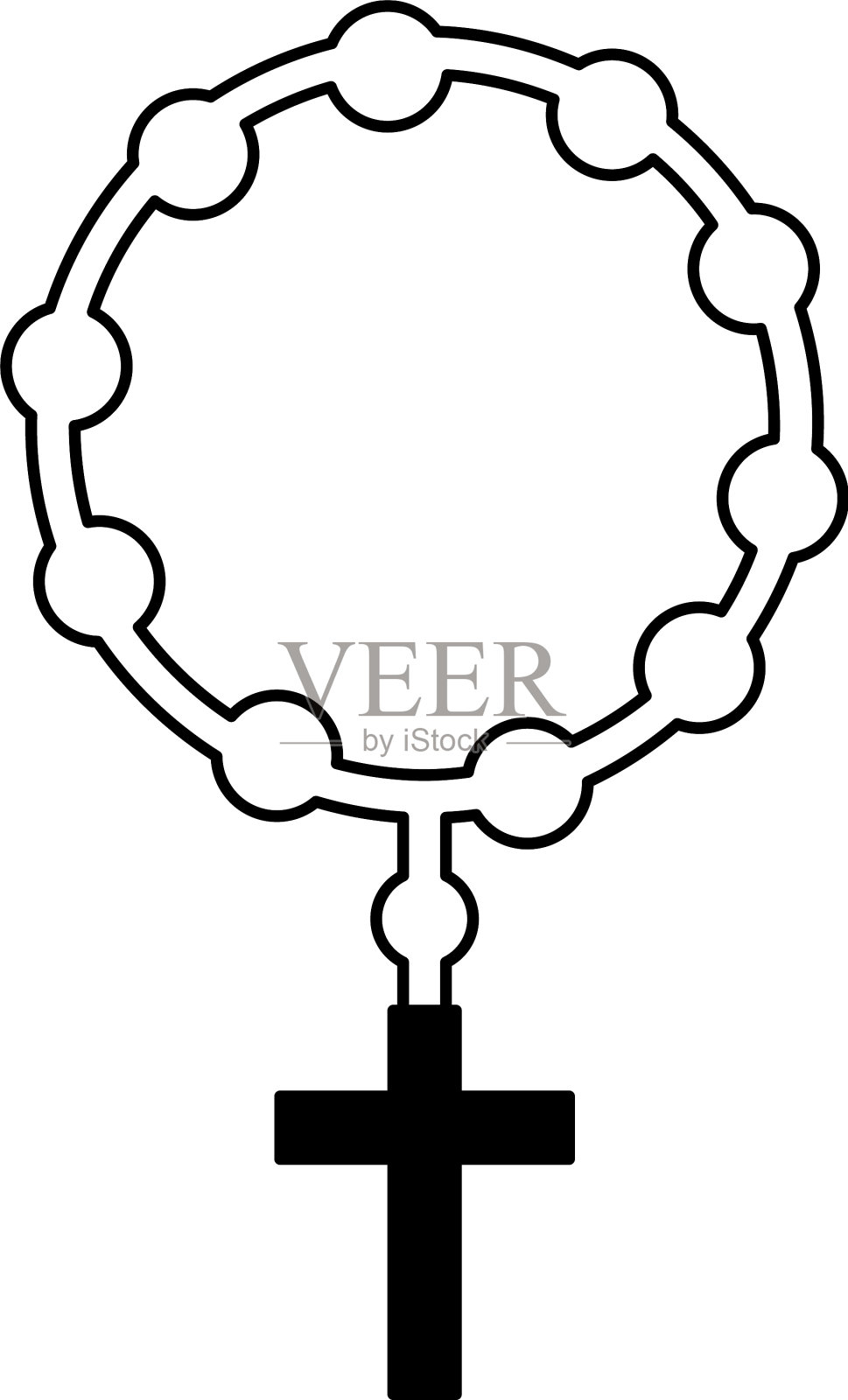 玫瑰的宗教孤立的图标设计元素图片