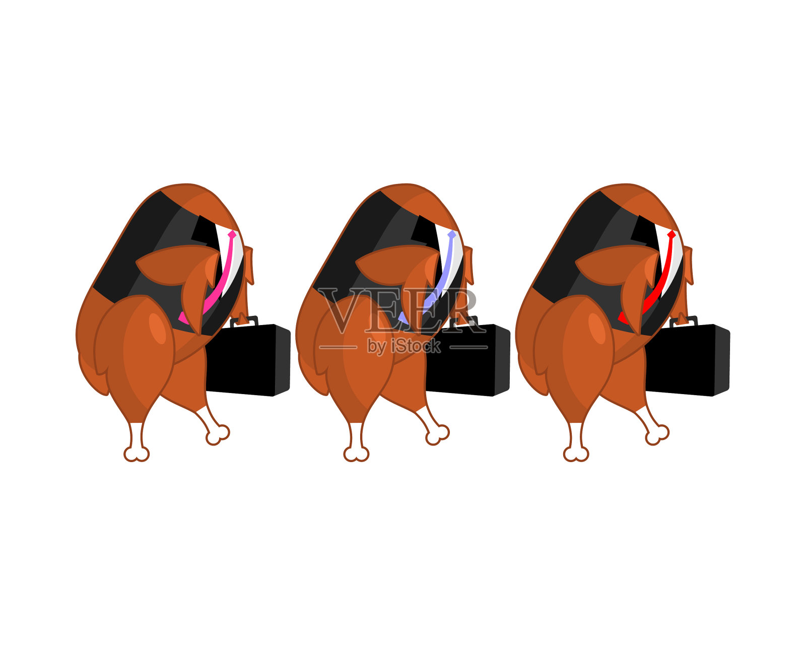 工人们去工作炸鸡商人设计元素图片