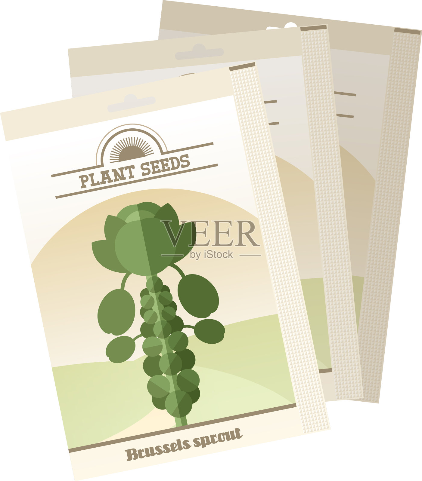 球芽甘蓝种子包设计元素图片