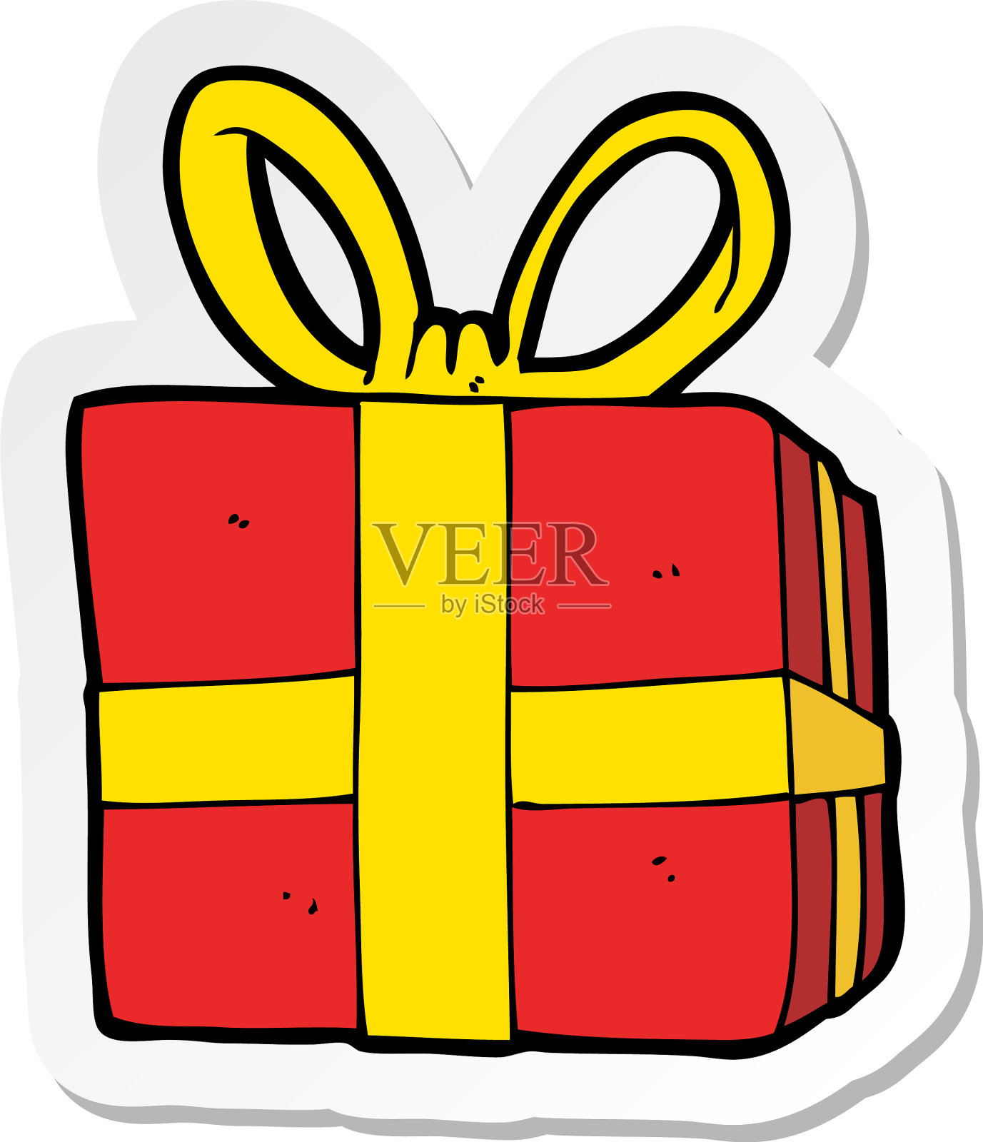 卡通礼物贴纸设计元素图片