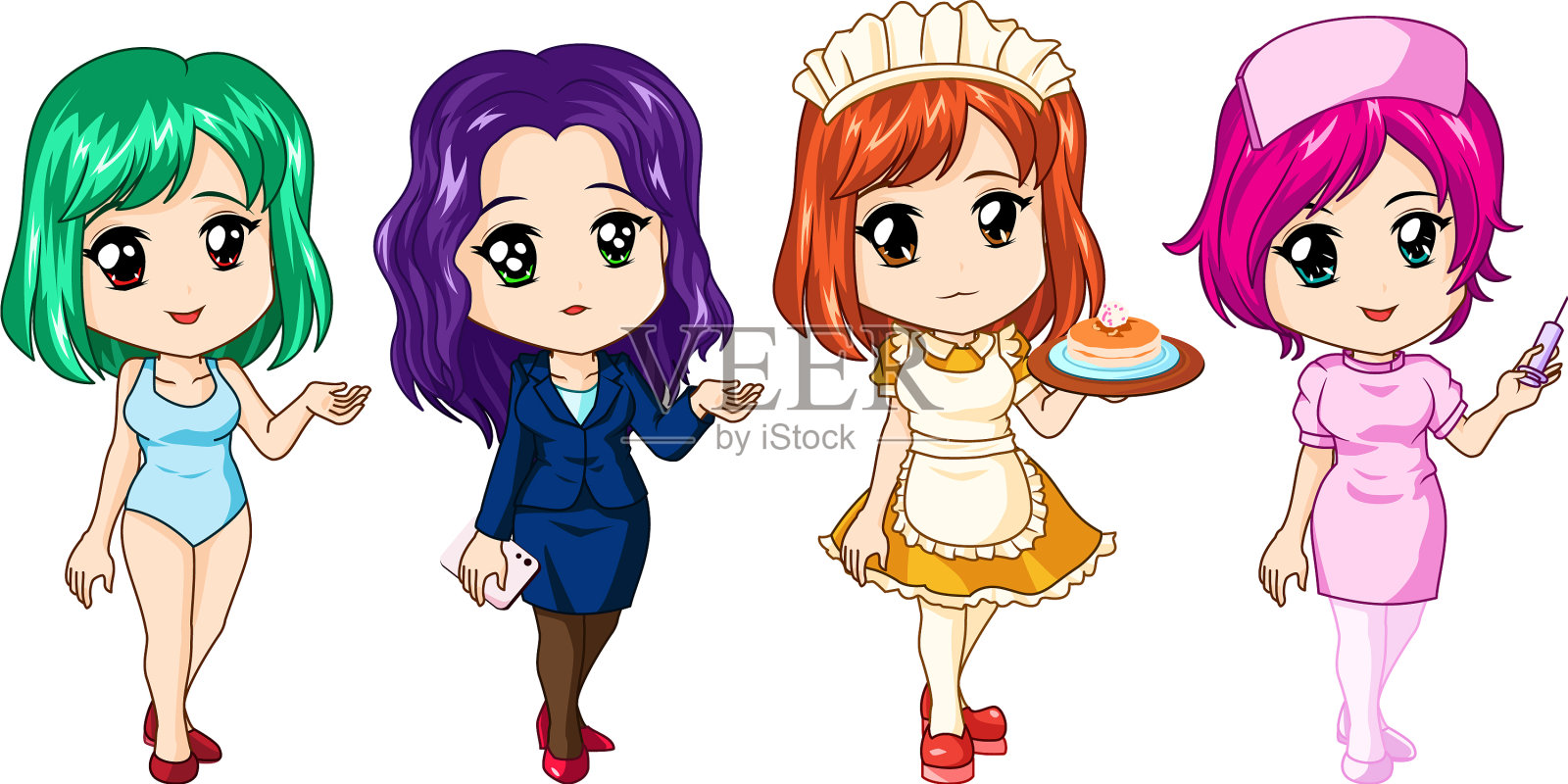 女孩服装set1设计元素图片