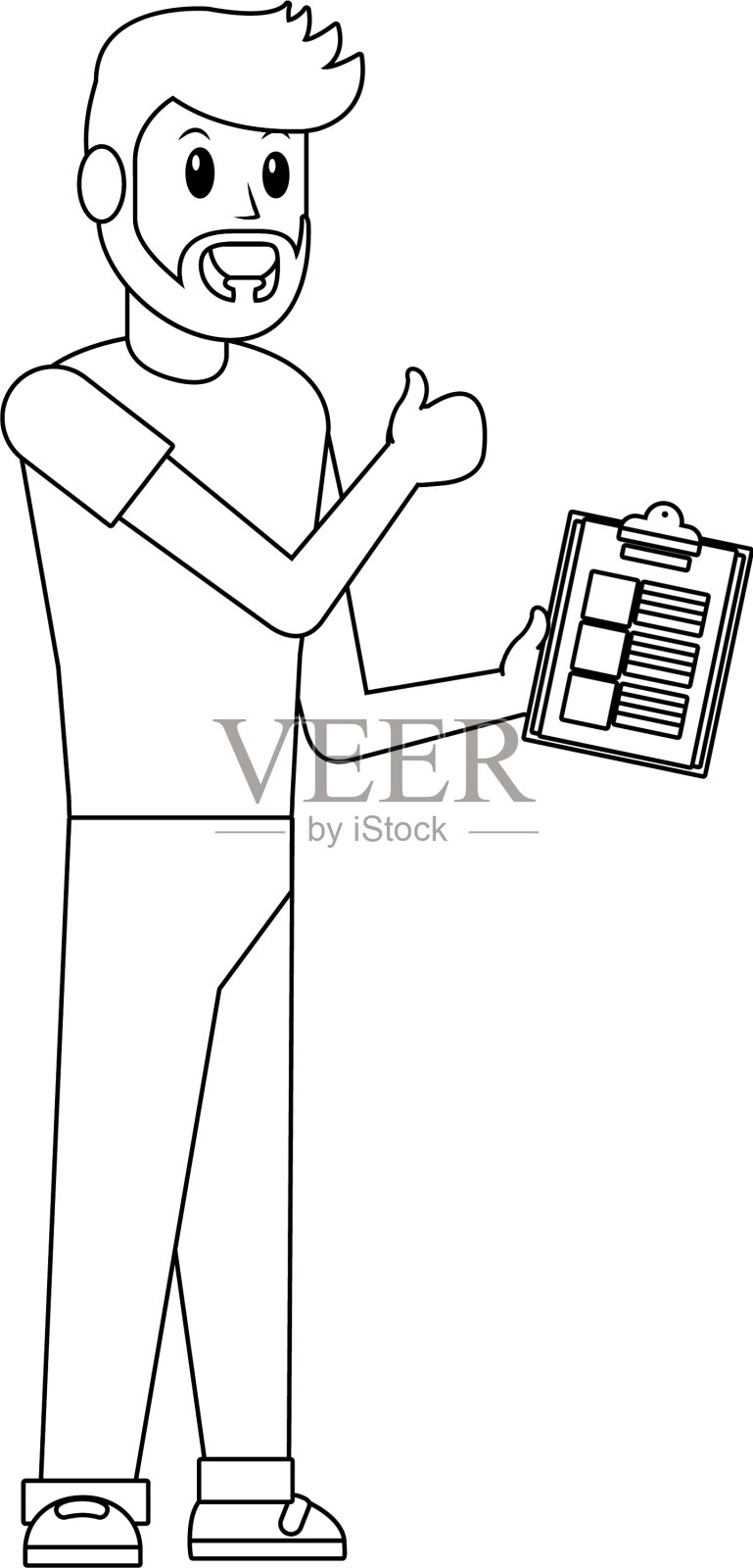 有清单的年轻人设计元素图片