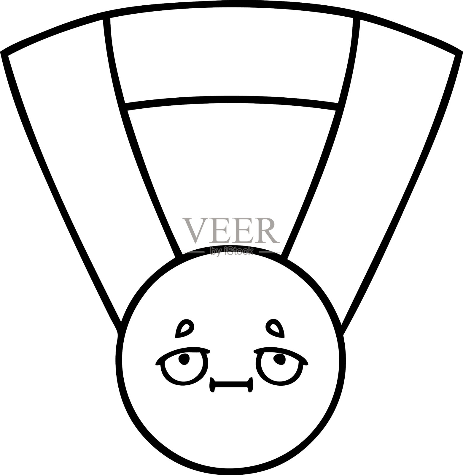 线条画卡通金奖设计元素图片