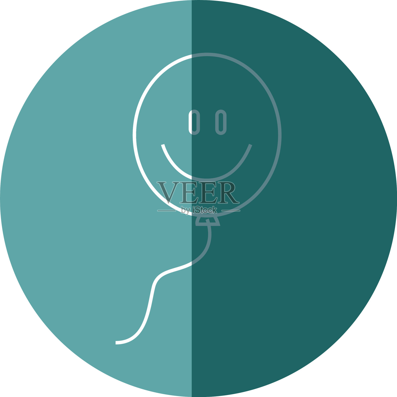 微笑气球装饰派对图标插画图片素材