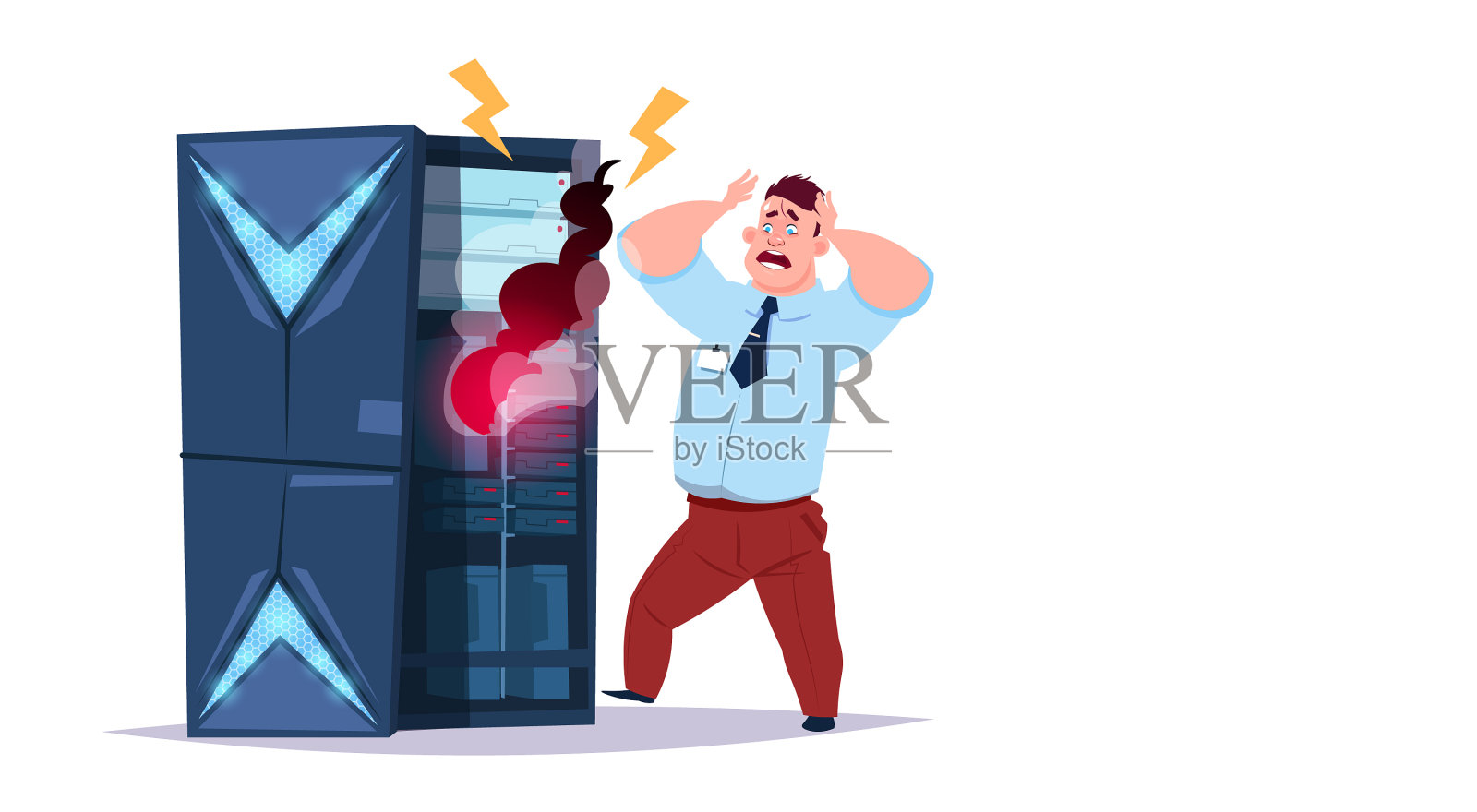 数据存储问题中心与托管服务器设计元素图片