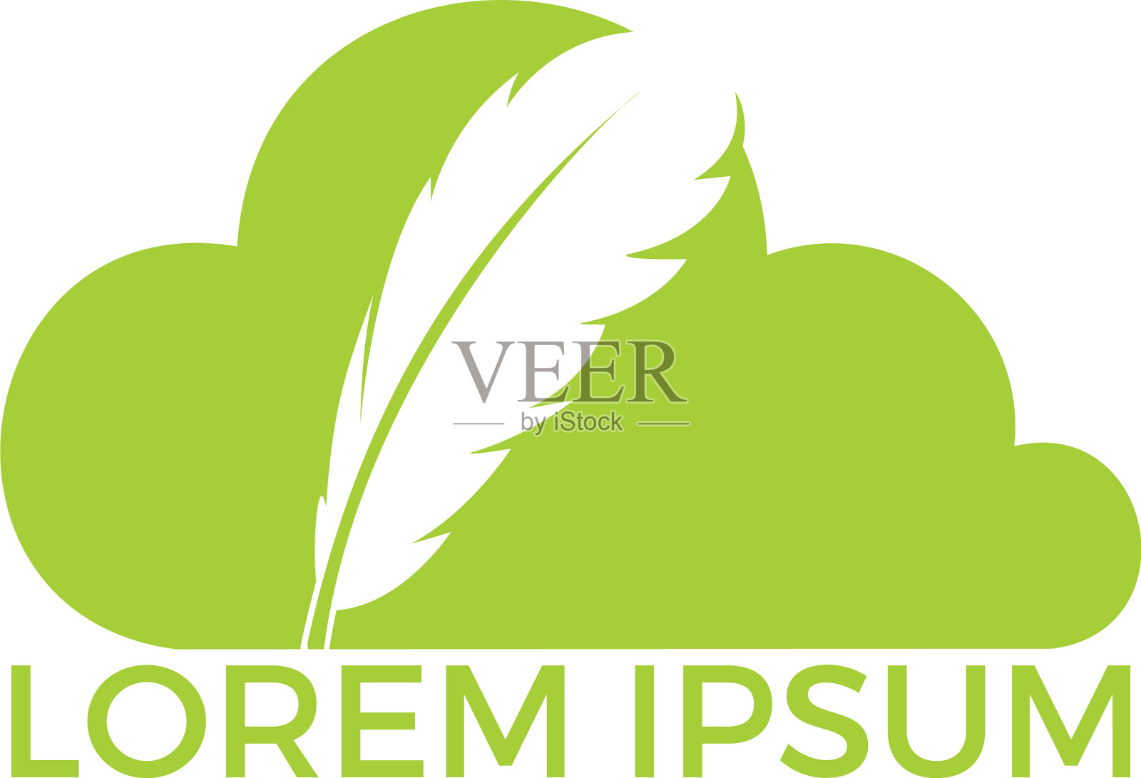 云羽标志设计插画图片素材