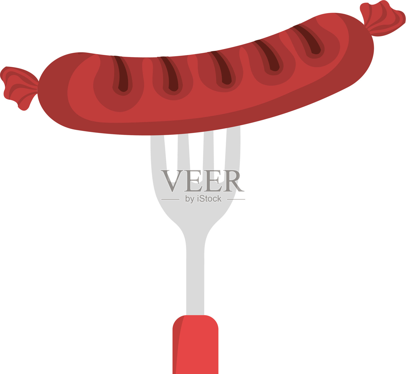 美味烤香肠图标设计元素图片