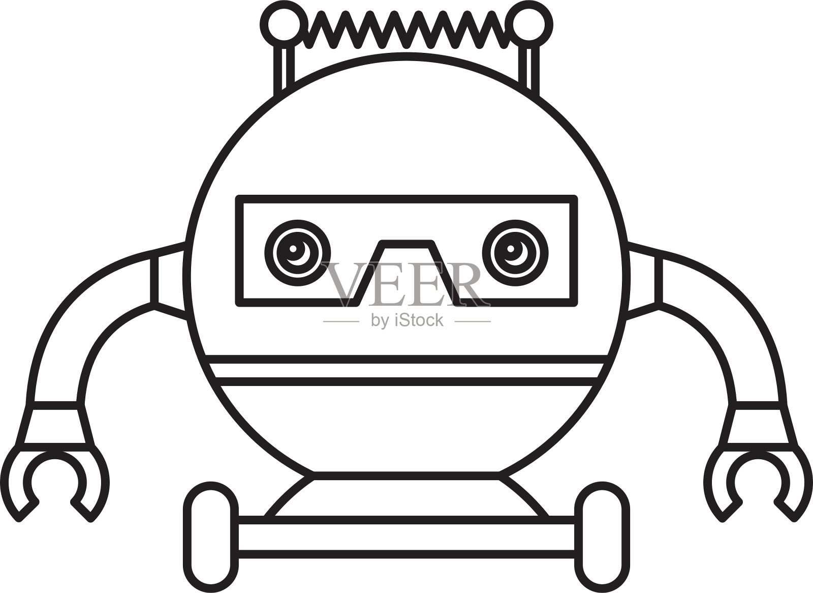 电动机器人角色插画图片素材