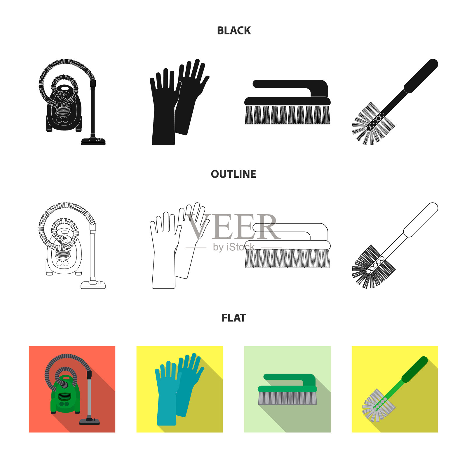 清洁服务标志隔离对象插画图片素材