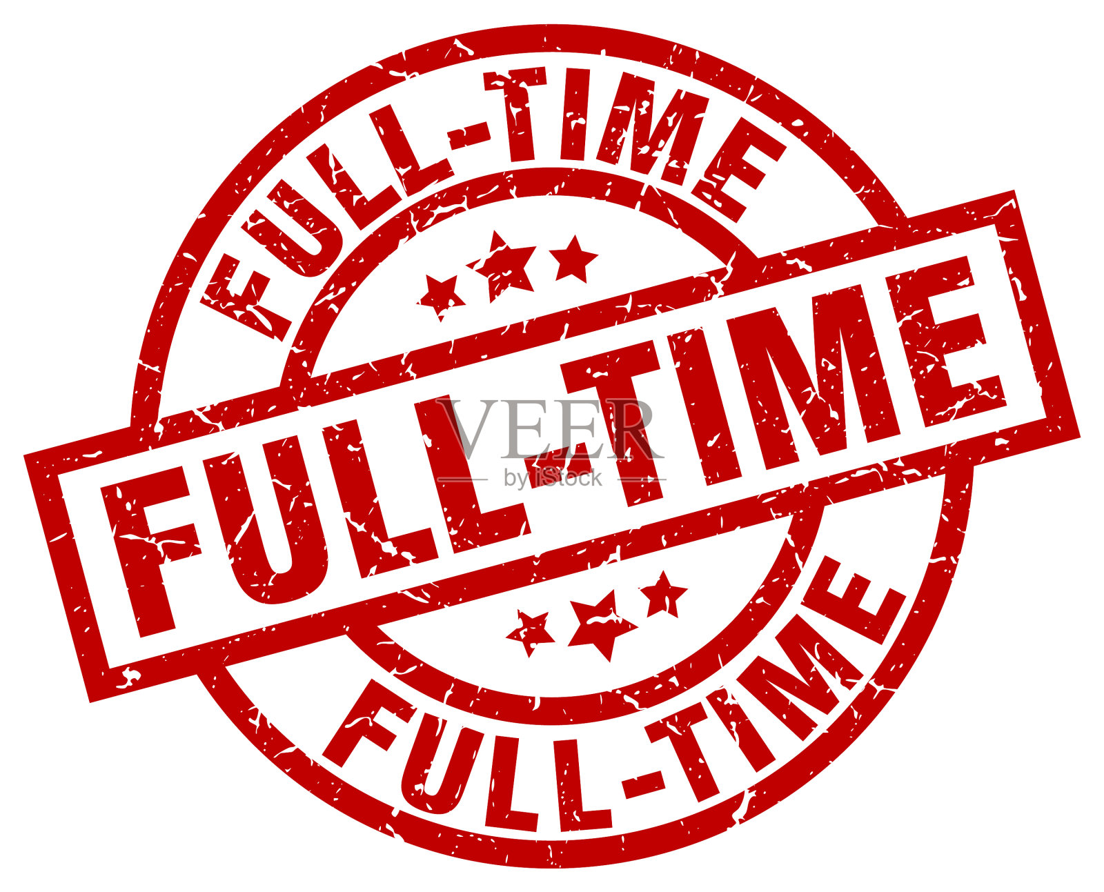 全职圆形红色垃圾邮票插画图片素材