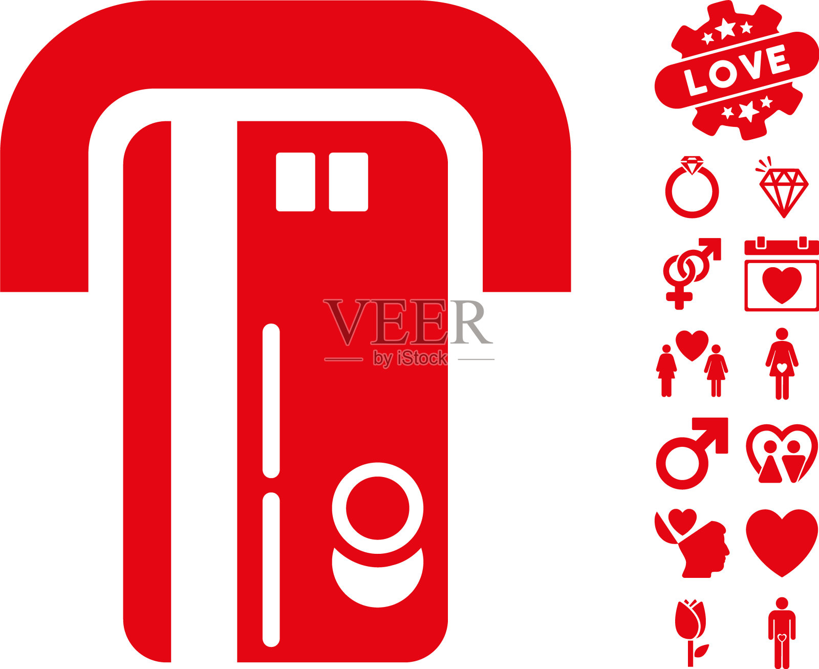 银行机器图标与约会奖金图标素材