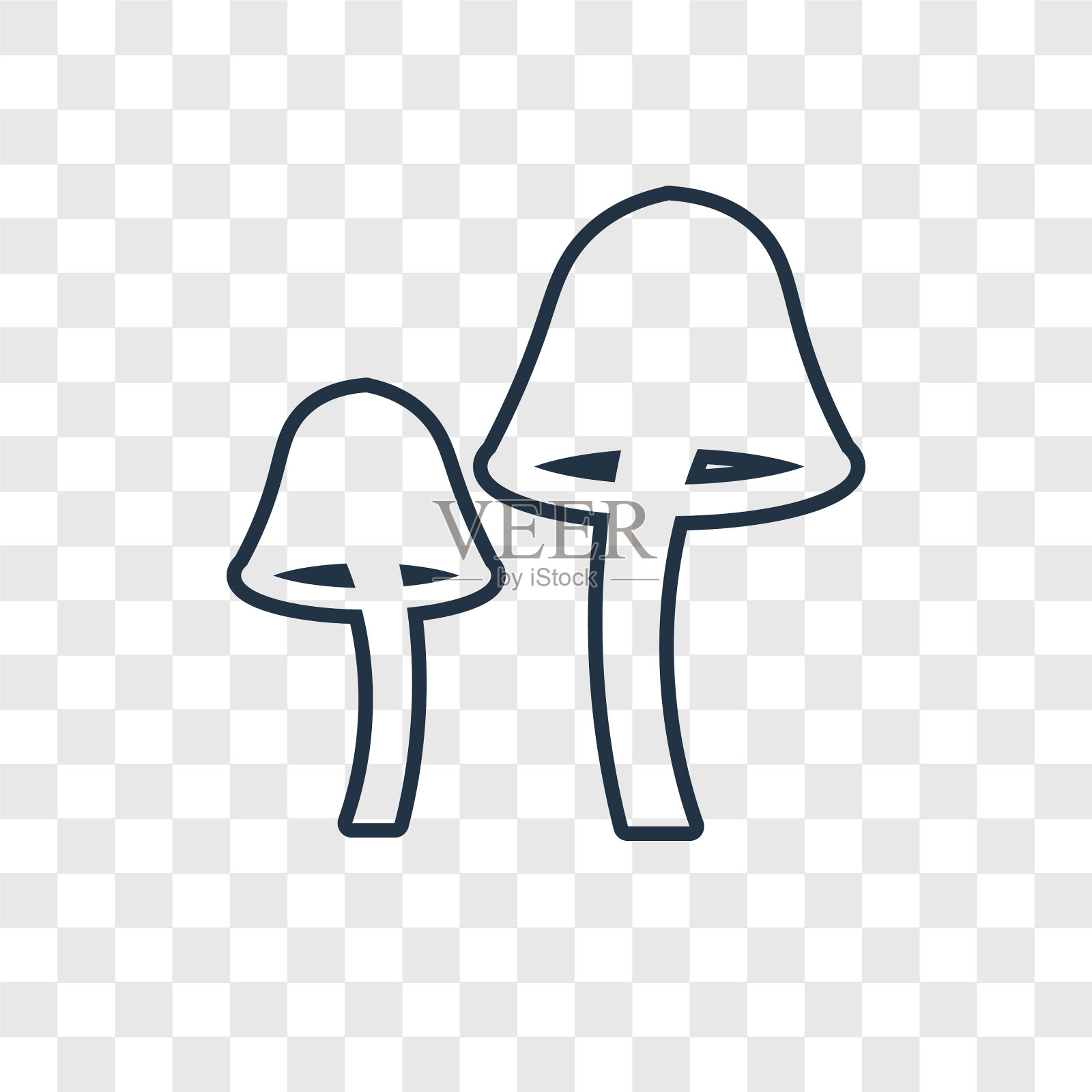 蘑菇概念线性图标孤立插画图片素材