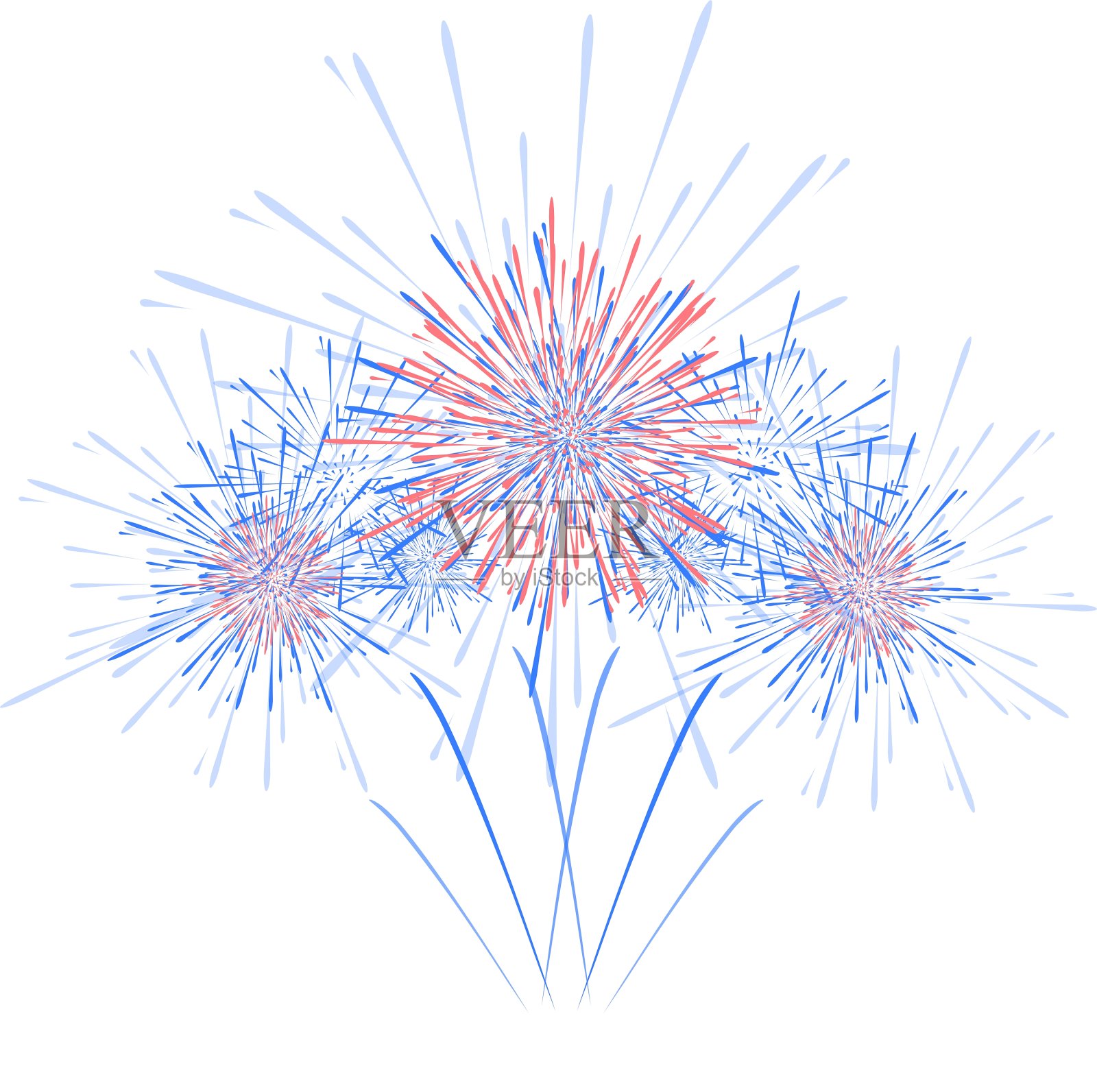 假日节日烟花设计元素图片