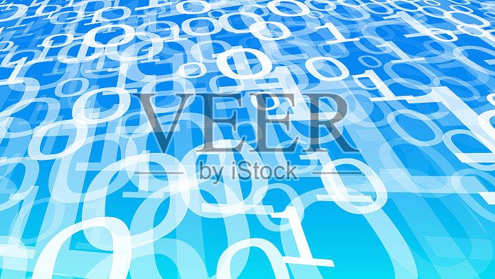 未来技术概念计算机二进制插画图片素材