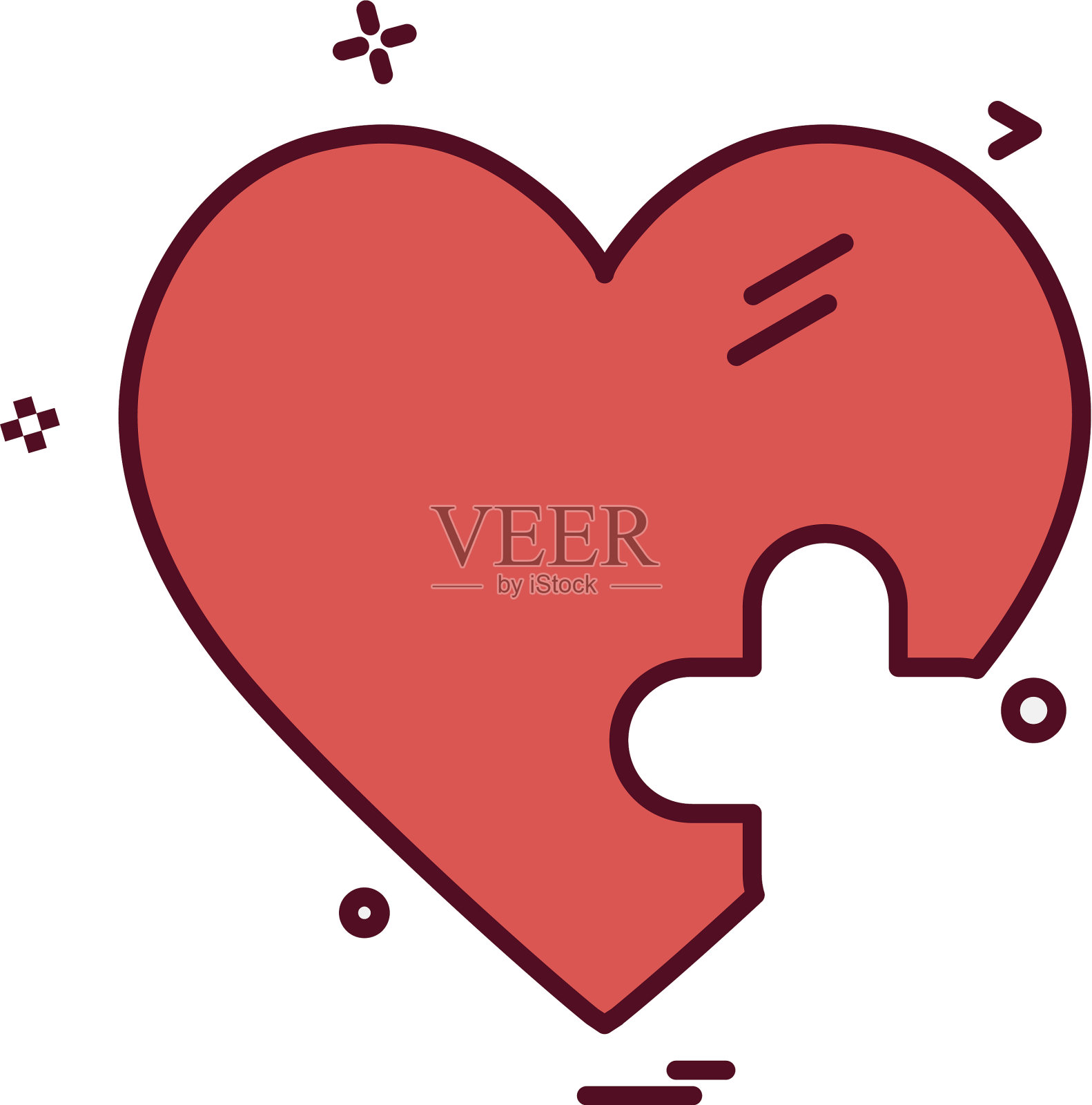 心的图标设计插画图片素材