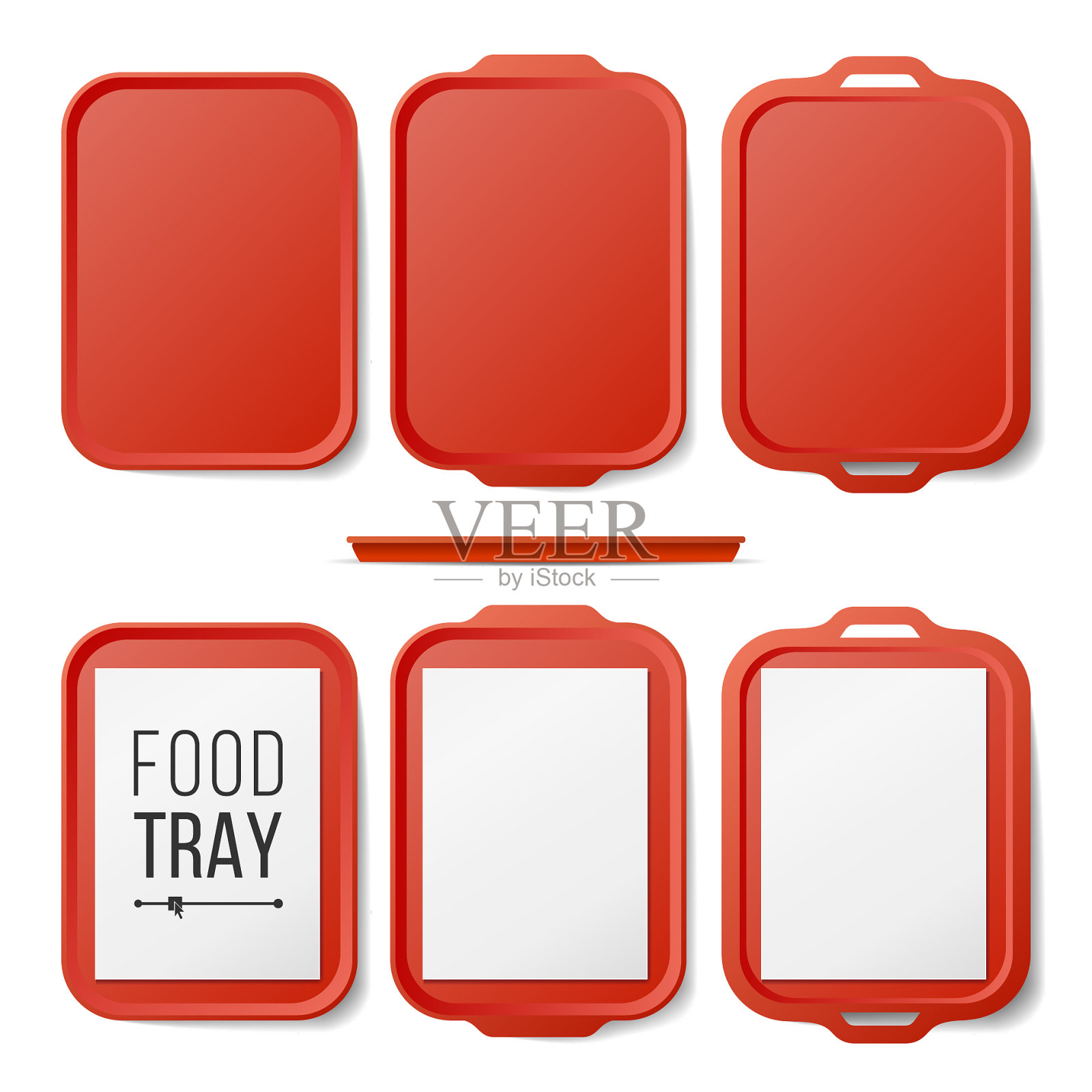 空塑料托盘托盘设置矩形插画图片素材