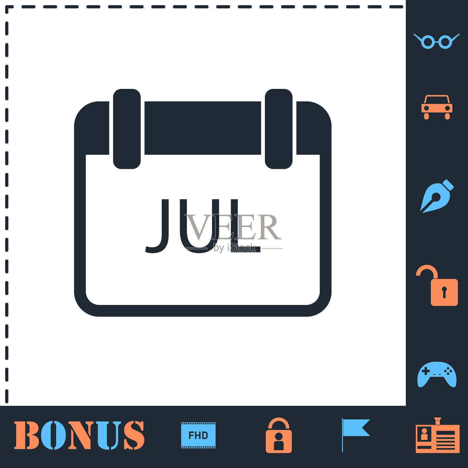 日历图标平插画图片素材