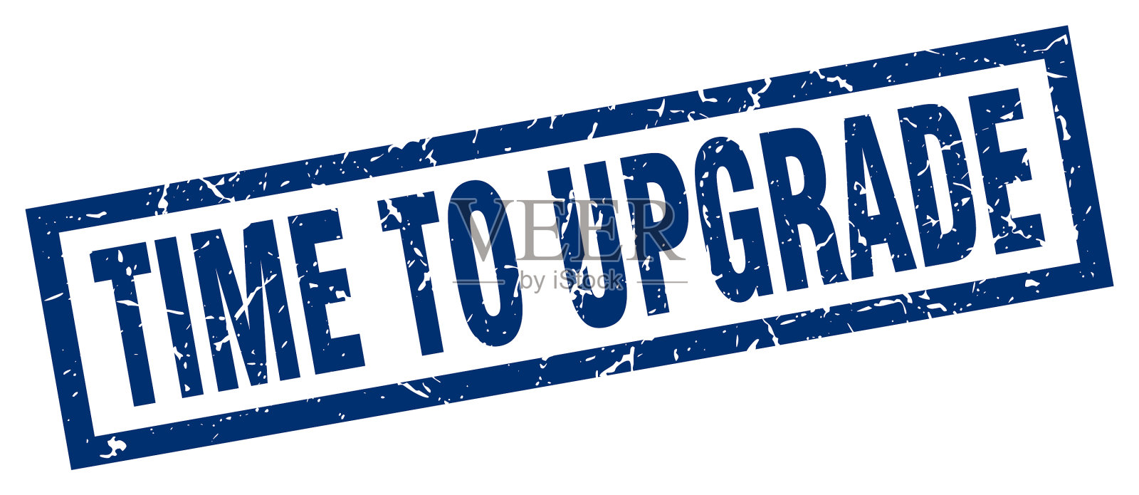 方块垃圾蓝时间升级邮票插画图片素材