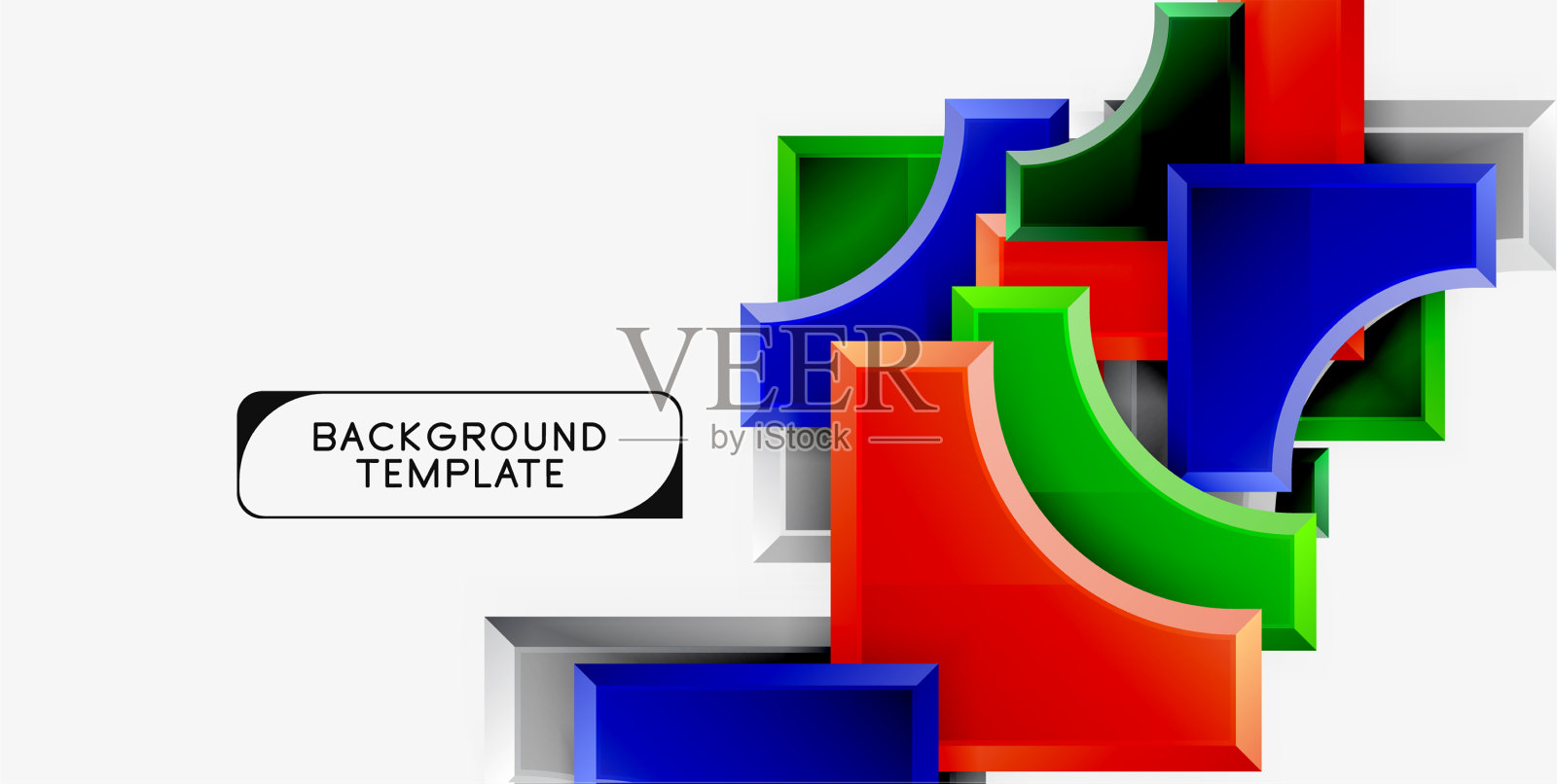 3d未来形状抽象背景插画图片素材