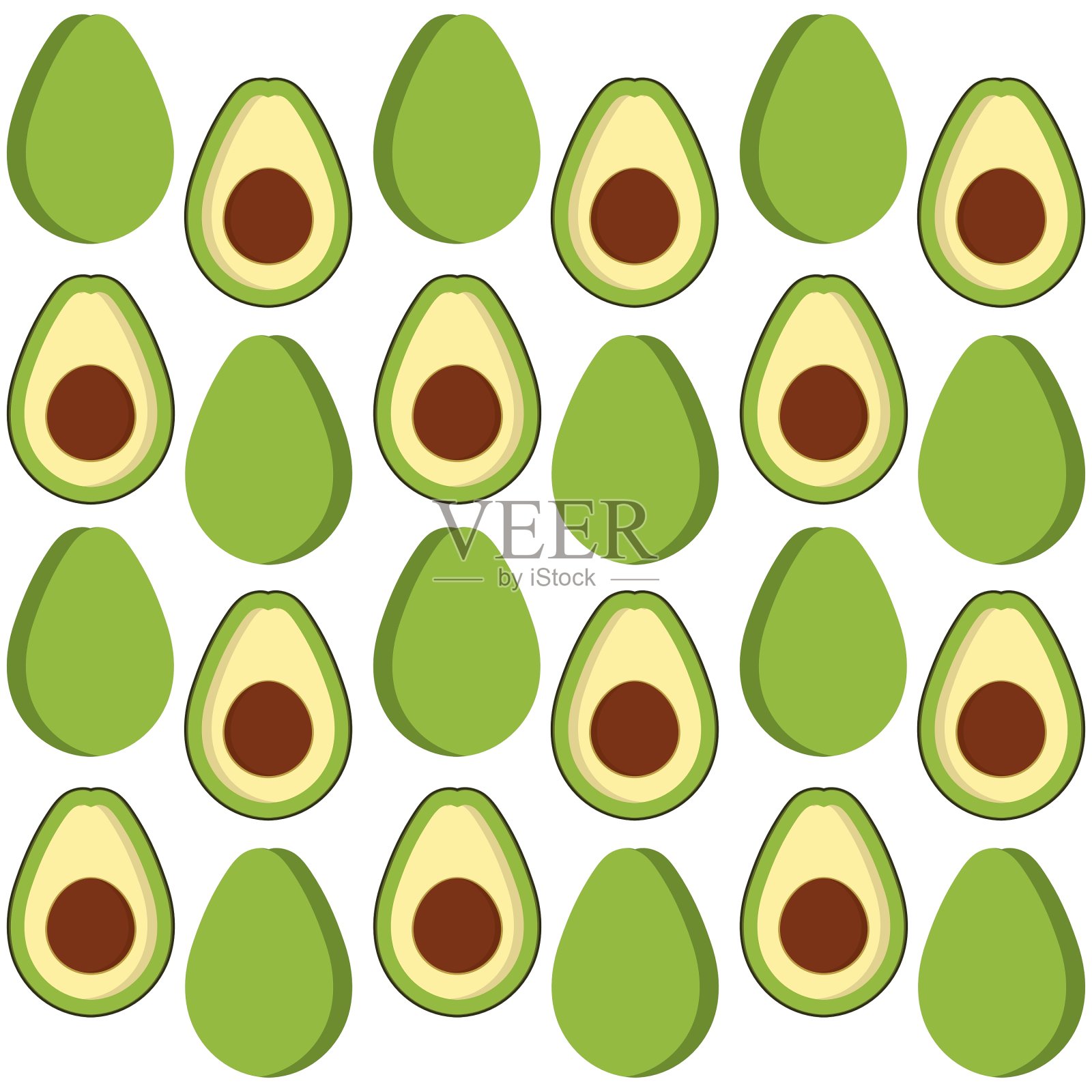 牛油果背景设计插画图片素材