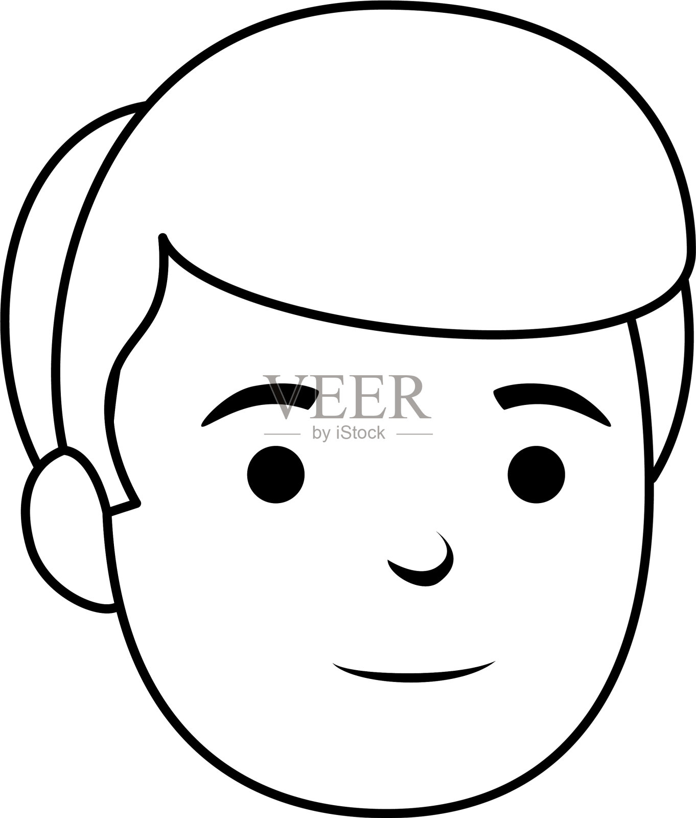 可爱的小男孩头像设计元素图片