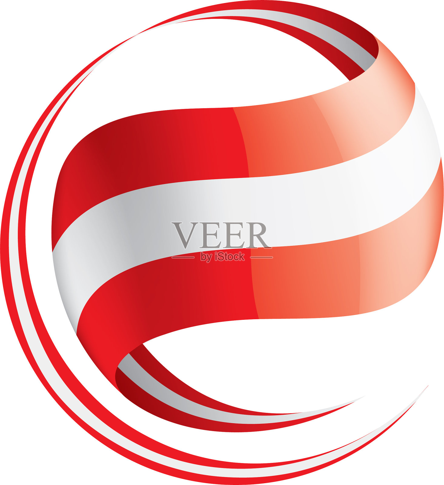 奥地利国旗上有白色设计元素图片