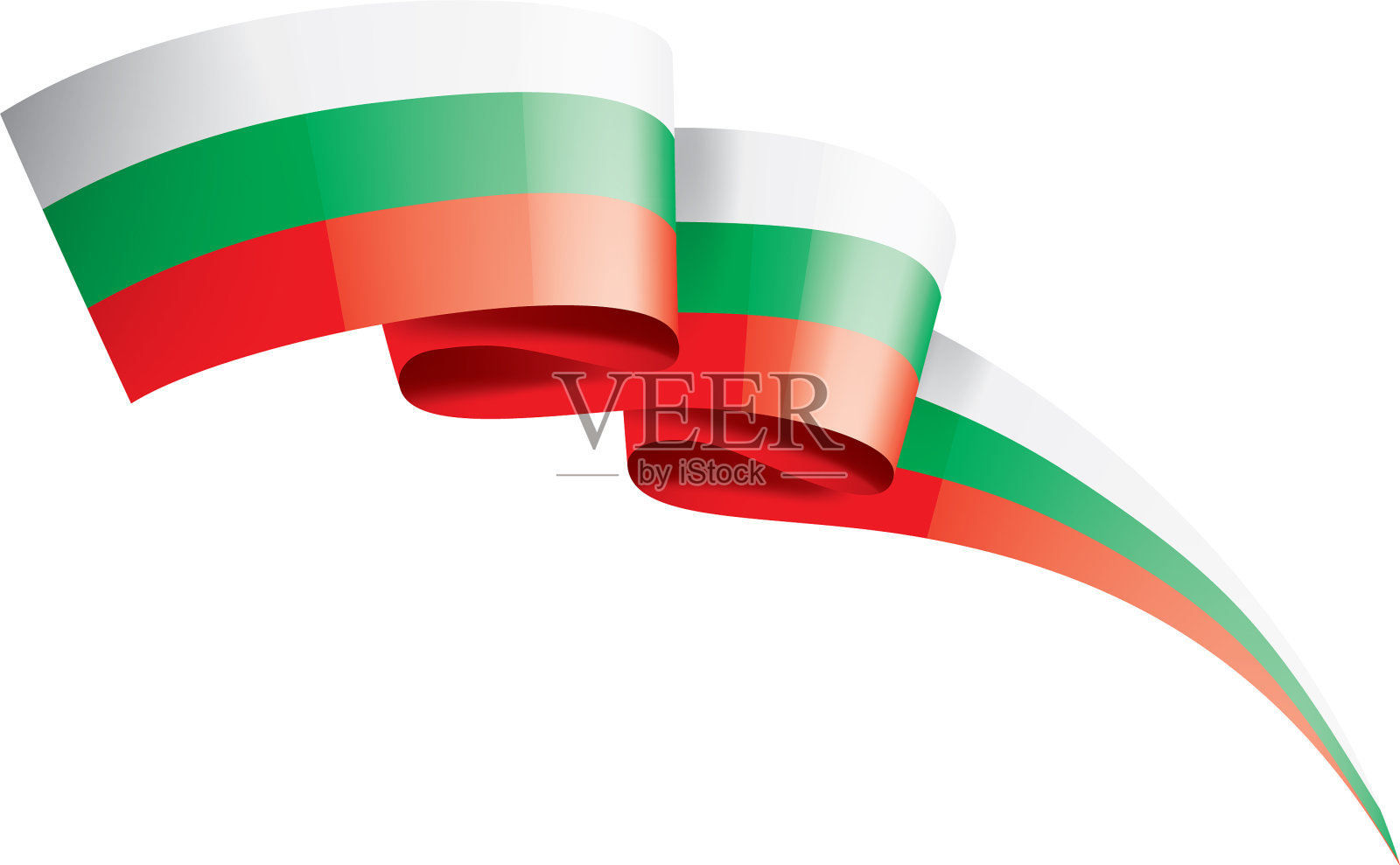 保加利亚国旗上有白色设计元素图片