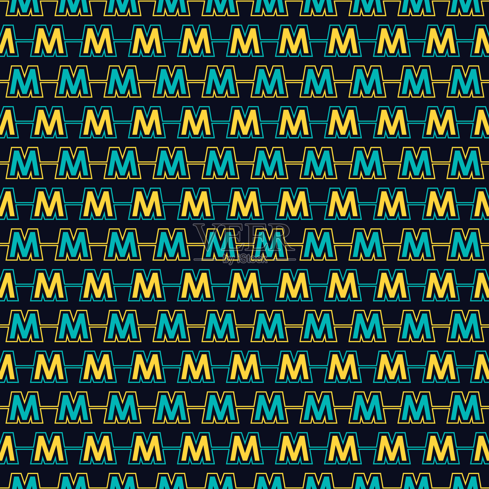 字母m的无缝模式插画图片素材