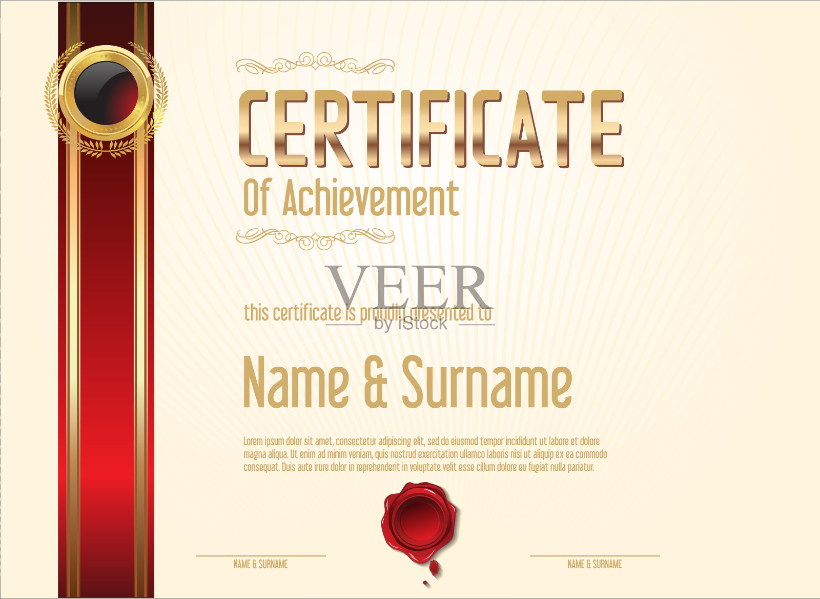 证书或文凭模板插画图片素材