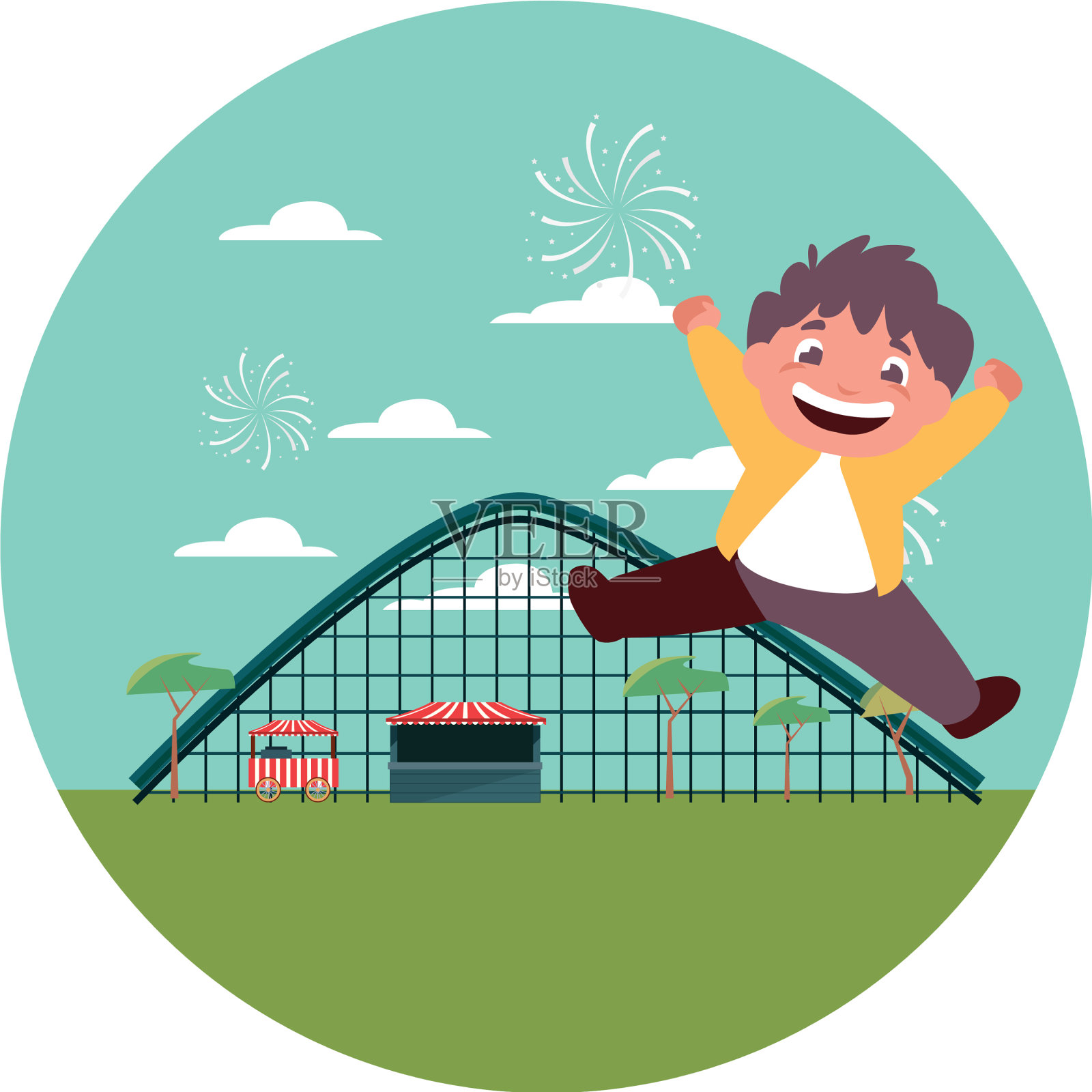 快乐男孩嘉年华过山车设计元素图片