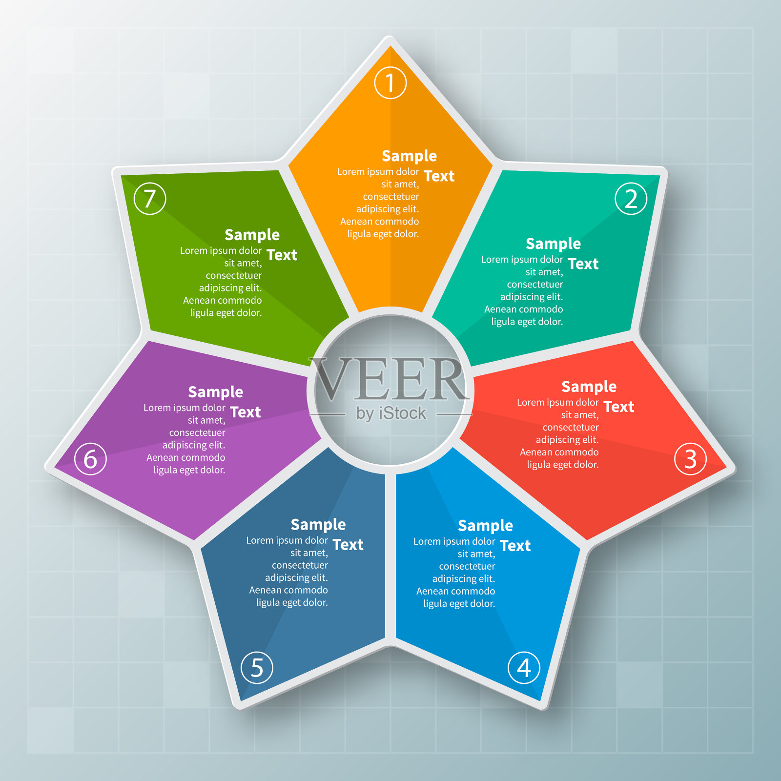 摘要三维纸质信息图业务模板插画图片素材