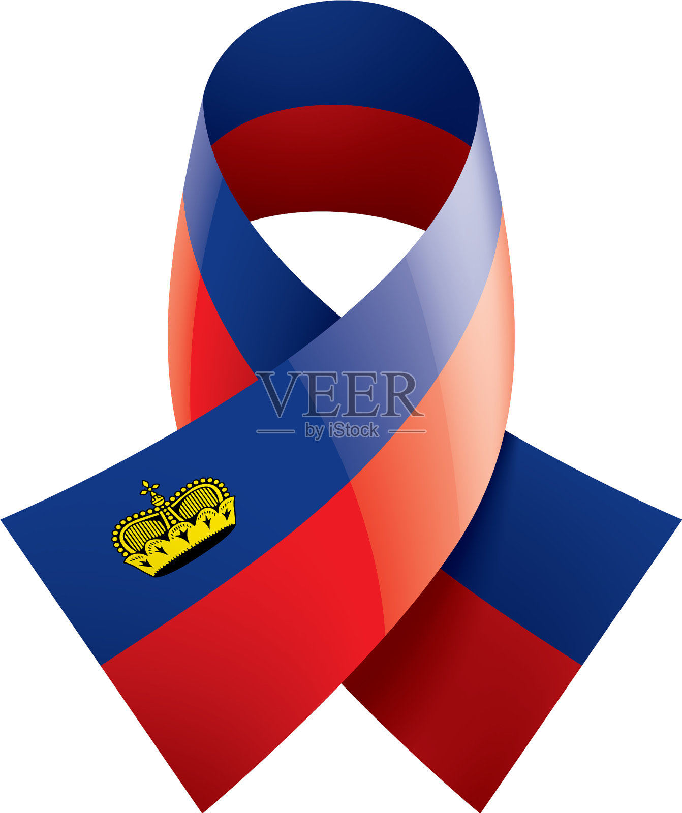 列支敦士登国旗上有白色设计元素图片