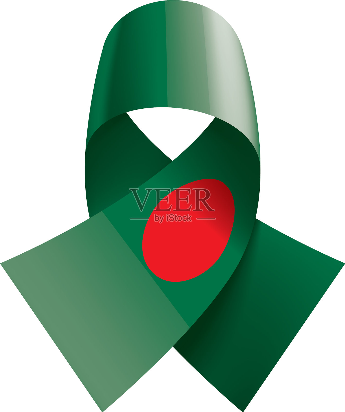 孟加拉国国旗上有白色设计元素图片