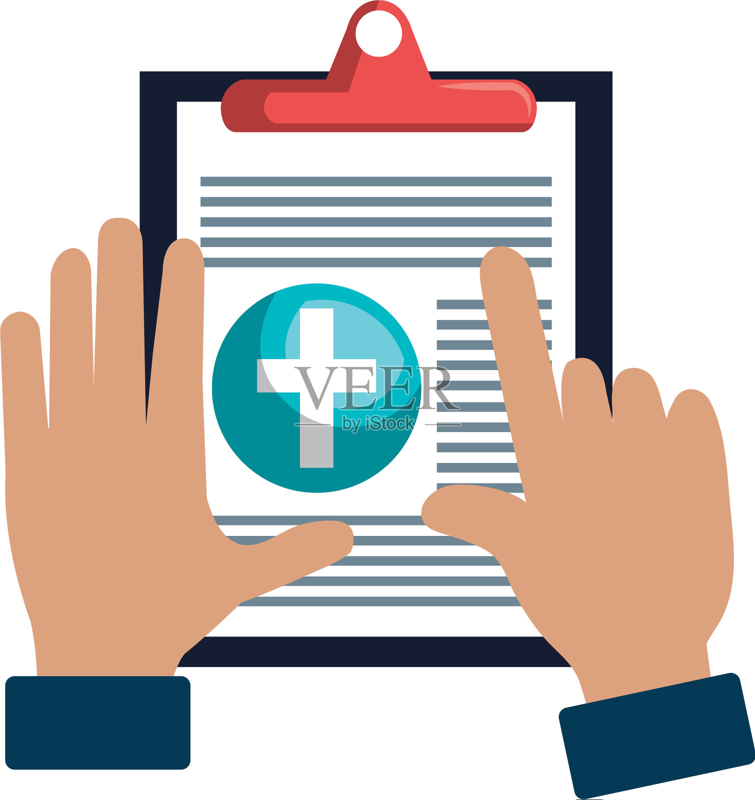 手拿着医嘱剪贴板设计元素图片