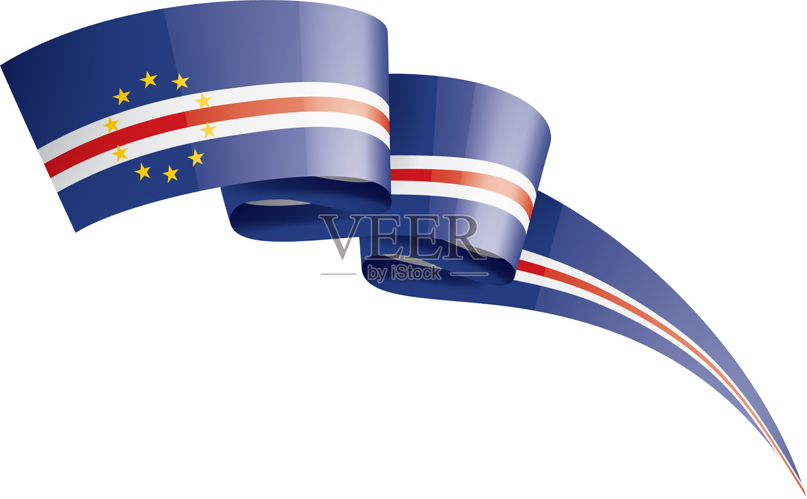 佛得角国旗上的白色设计元素图片