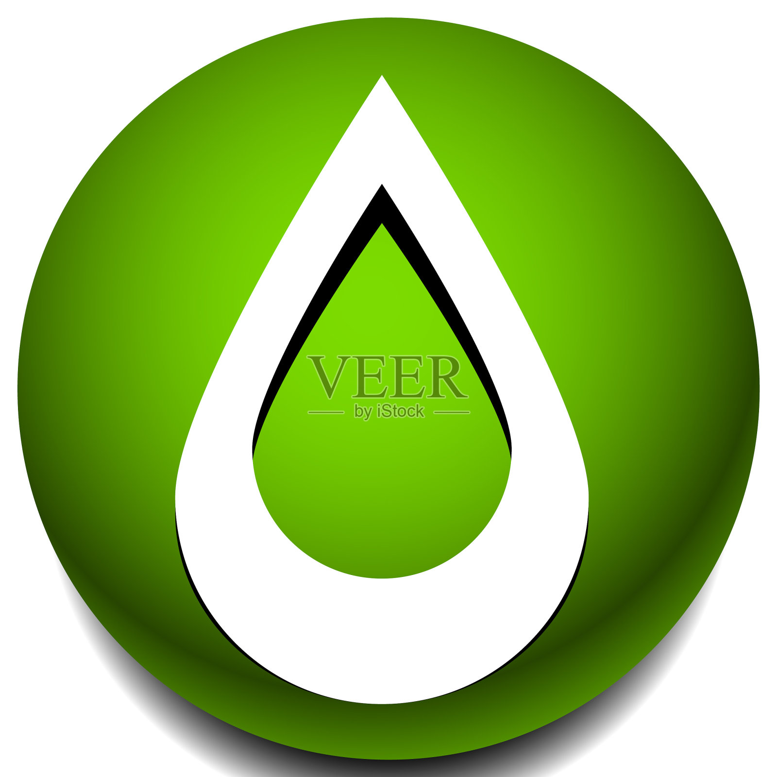 图标与水滴形状的水或其他液体流体插画图片素材