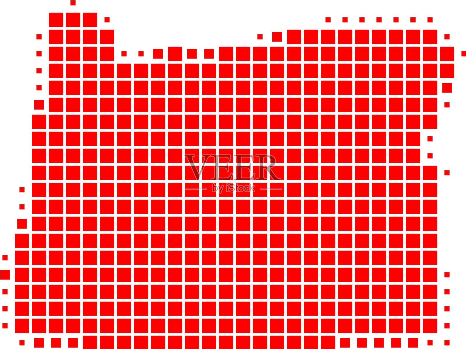 俄勒冈州地图插画图片素材