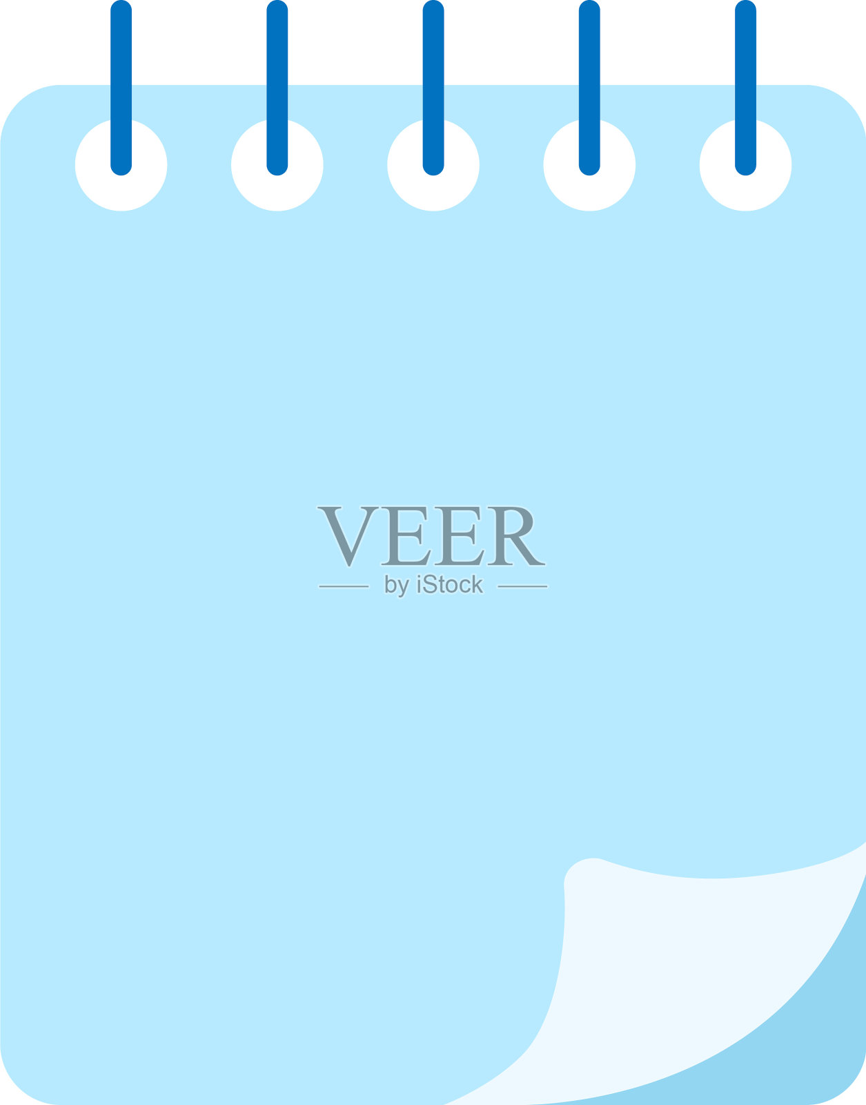 螺旋笔记本孤立图标学校笔记本设计元素图片