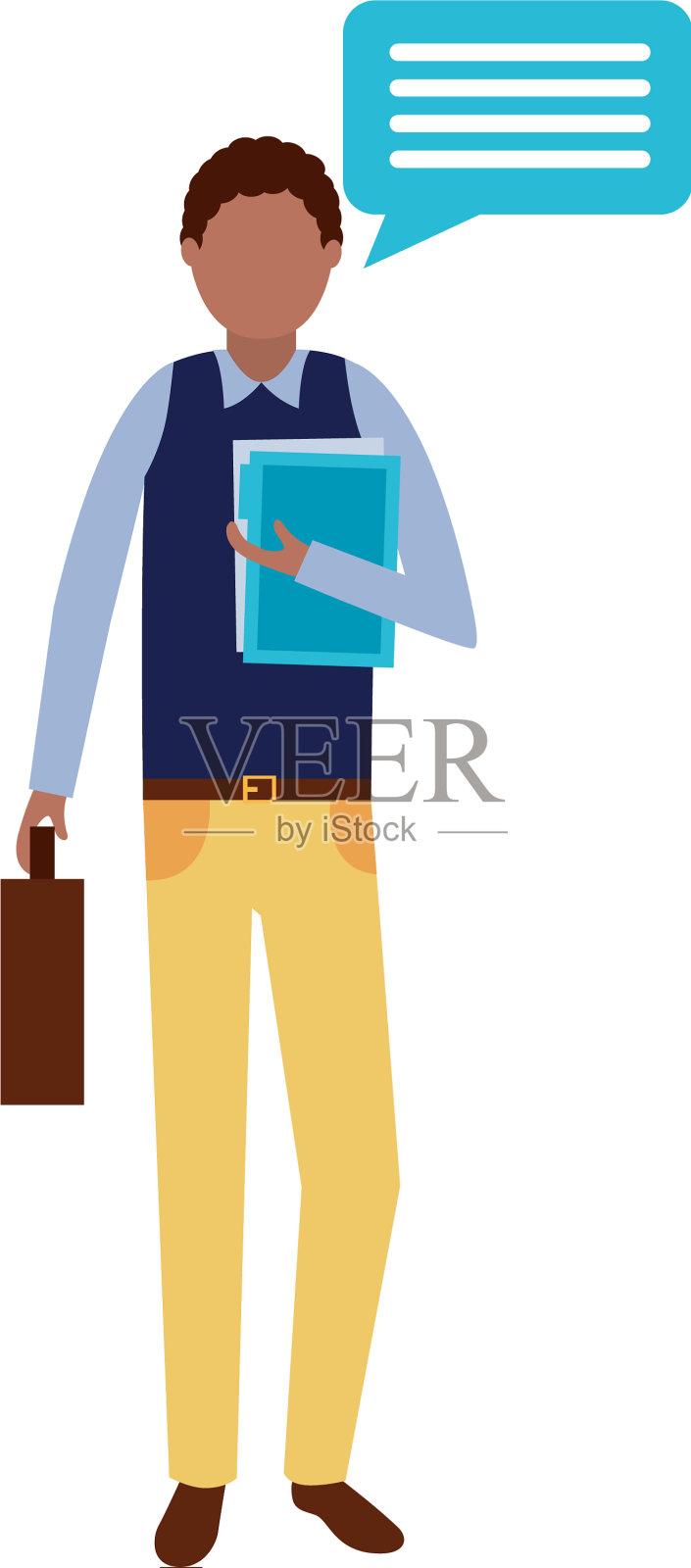 商人讲话泡沫设计元素图片