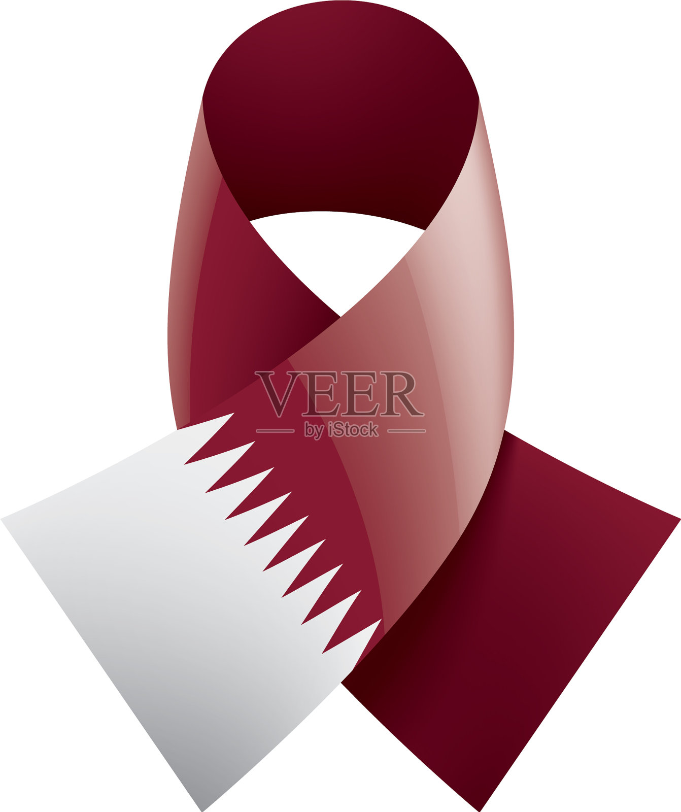 卡塔尔国旗上的白色设计元素图片