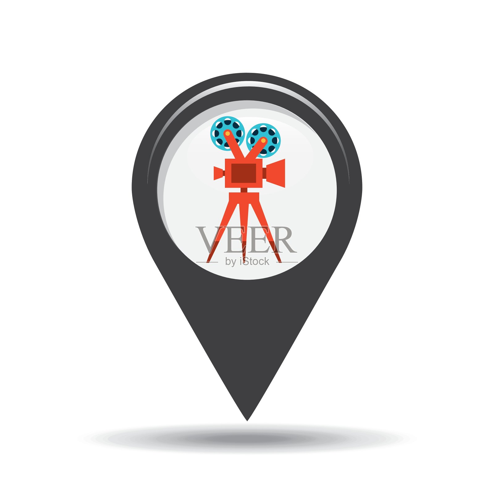 象征电影院图标相机电影设计设计元素图片