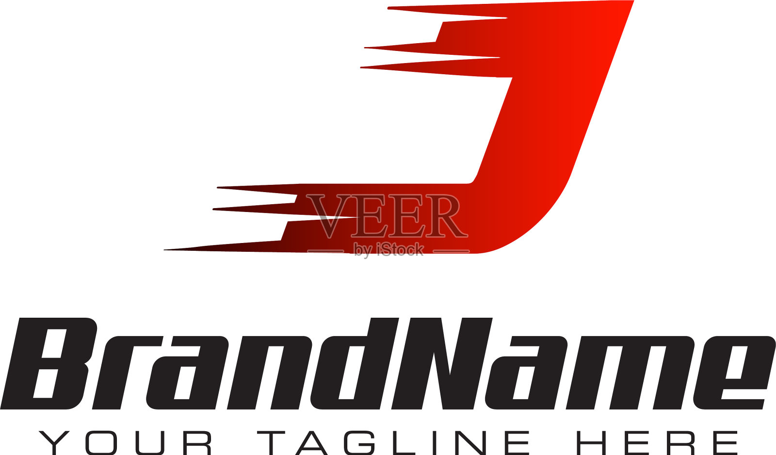 字母首字母j速度标志设计模板插画图片素材