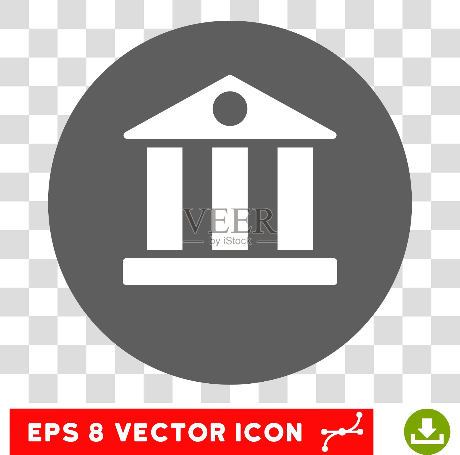 银行建筑回合Eps图标图标素材