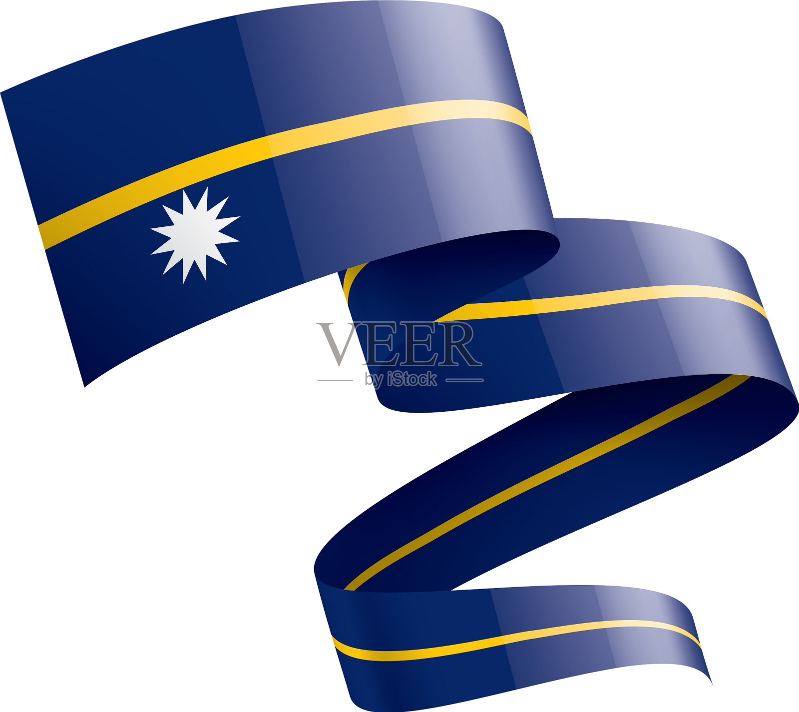 白色的瑙鲁国旗设计元素图片