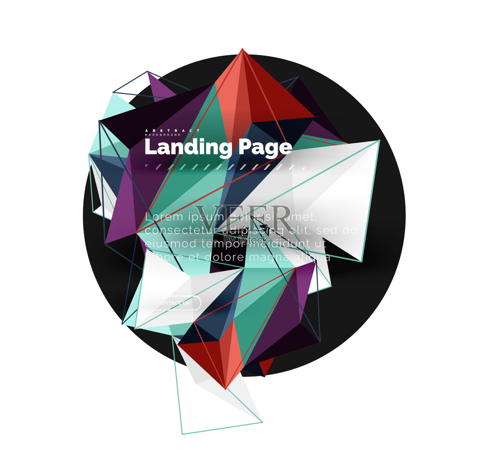 三维三角形抽象背景多边形设计元素图片