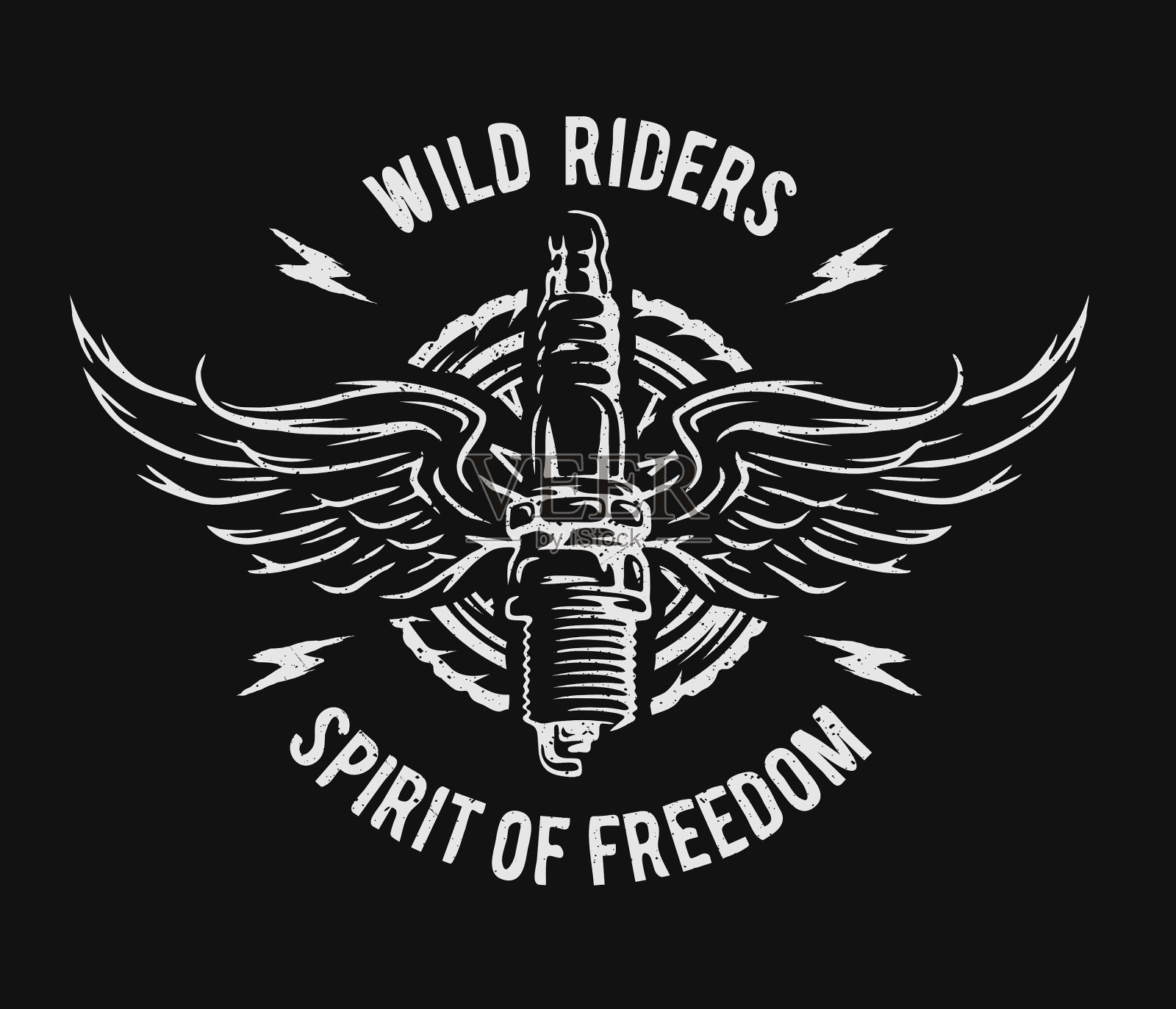 带翼火花塞插画图片素材